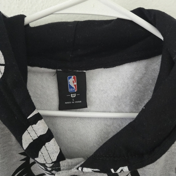 NBA All Star Game Teams Hoodie Mens Size Large Basketball Black White Logo - Picture 3 of 7